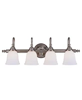 Savoy House Modern Chrome 4-Light Bath Vanity Light Fixture