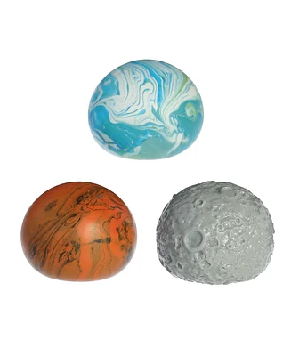 Aurora Toys Mini Earth, Moon, and Mars Balls Engaging Toy Multicolor 3.5"