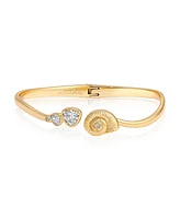 Ettika 18k Gold Plated Swirled Shell Cuff Bracelet