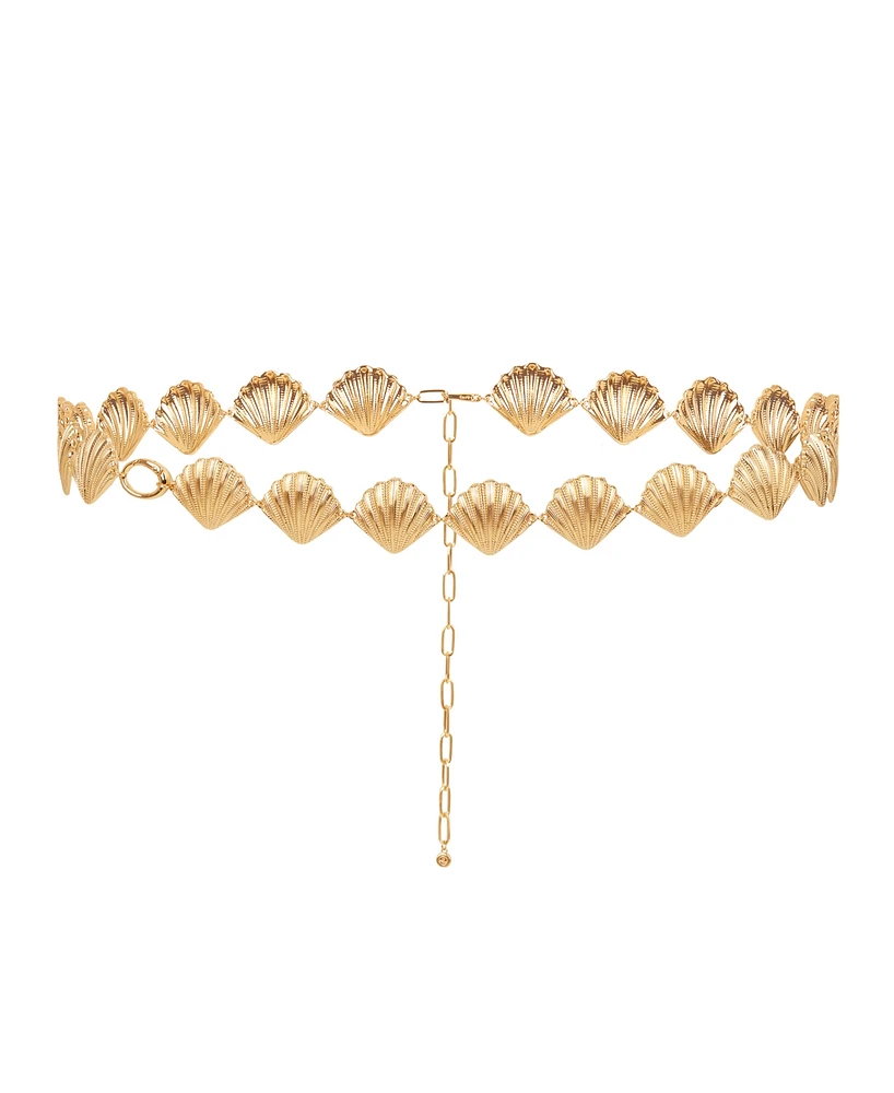 Ettika 18k Gold Plated Scallop Shell Body Chain