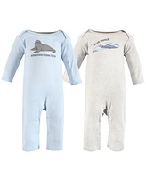 Touched by Nature Baby Boys Organic Cotton Coveralls, Endangered Seal, 18-24 Months