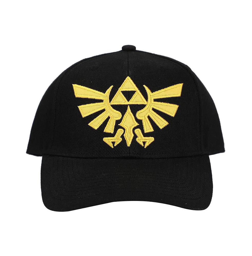 The Legend of Zelda Men's Nintendo Legend of Zelda Hyrule Embroidered Symbol Black Adjustable Hat