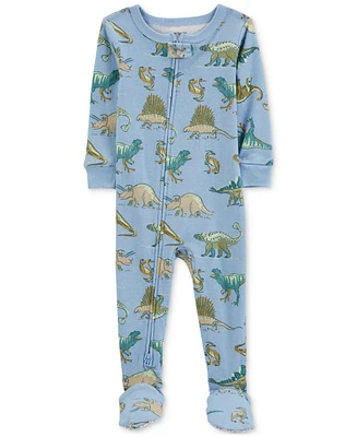 Carter's Baby Boys One-Piece Dinosaur-Print 100% Snug Fit Cotton Footed Pajamas