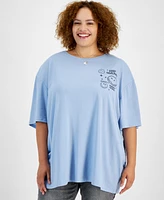 Grayson Threads, The Label Trendy Plus Keep Smiling Short-Sleeve T-Shirt