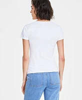 On 34th Women's Cap-Sleeve Square-Neck Tee, Created for Macy's