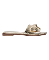 Marc Fisher Women's Finey Square Toe Slip-On Flat Sandals