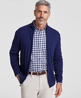 Club Room Men's Cable-Knit Full-Zip Sweater, Created for Macy's