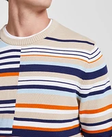 Club Room Men's Mixed Stripe Crewneck Sweater, Created for Macy's