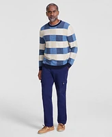 Club Room Men's Textured Check Merino Crewneck Sweater, Created for Macy's