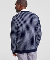 Club Room Men's Clean Check Merino Sweater, Created for Macy's