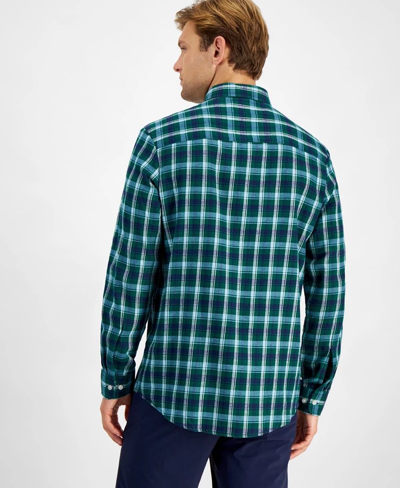 Club Room Men's Regular-Fit Plaid Flannel Shirt, Created for Macy's