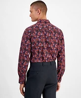 Bar Iii Men's Slim-Fit Floral Dress Shirt, Created for Macy's