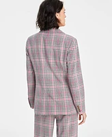 On 34th Women's Plaid Boyfriend Blazer, Created for Macy's