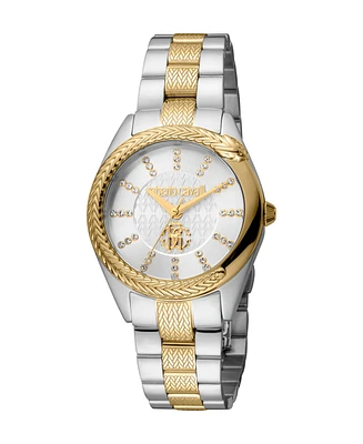 Roberto Cavalli Women's Quartz Two-tone Stainless Steel Watch 32mm