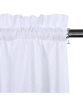 Caromio Embossed Soft Microfiber Kitchen Valance Curtain, 60" x 15"