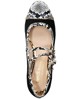 Things Ii Come Women's Mela Luxurious Round-Toe Mary-Jane Block-Heel Pumps