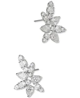 Eliot Danori Rhodium-Plated Cubic Zirconia Cluster Stud Earrings, Created for Macy's