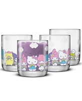 Sanrio Hello Kitty Short Glasses, Set of 4