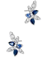 Eliot Danori Rhodium-Plated Cubic Zirconia Cluster Stud Earrings, Created for Macy's