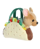 Aurora Small Taco Puppy Fancy Pals Fashionable Plush Toy Brown 7"