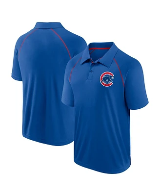 Fanatics Men's Royal Chicago Cubs Strong Alone Raglan Polo Shirt