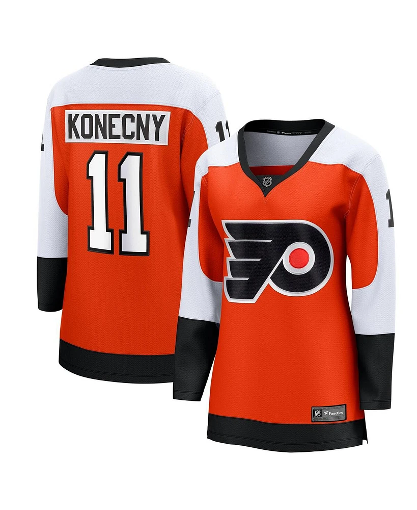 Fanatics Women's Travis Konecny Orange Philadelphia Flyers Home Breakaway Player Jersey