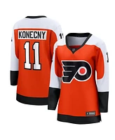 Fanatics Women's Travis Konecny Orange Philadelphia Flyers Home Breakaway Player Jersey