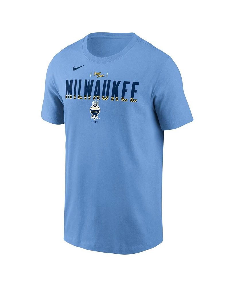 Nike Men's Light Blue Milwaukee Brewers City Connect T-Shirt