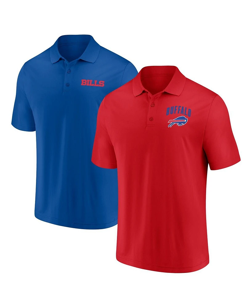 Fanatics Men's Buffalo Bills Lockup Two-Pack Polo Shirt Set