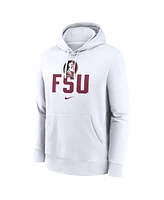 Nike Men's White Florida State Seminoles Primetime Club Fleece Pullover Hoodie