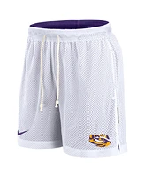 Nike Men's White/Purple Lsu Tigers Primetime Reversible Performance Shorts