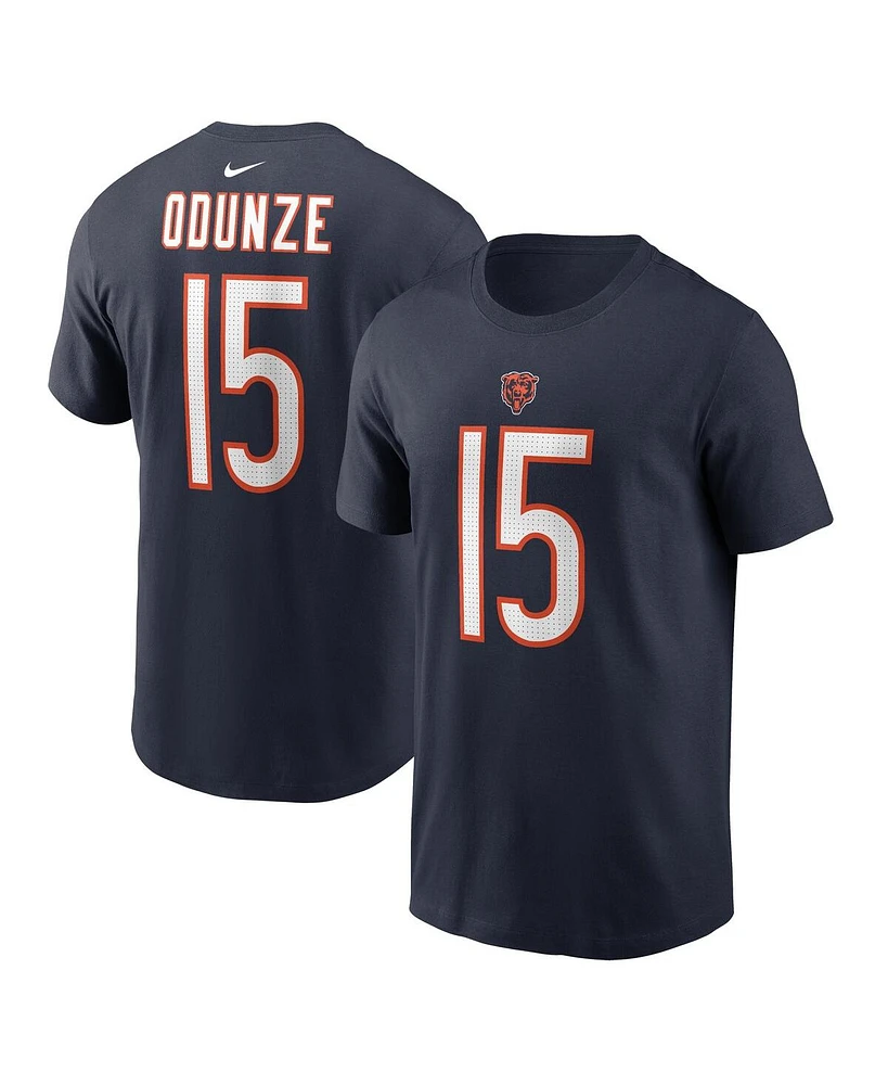 Nike Men's Rome Odunze Navy Chicago Bears 2024 Nfl Draft First Round Pick Name Number T-Shirt