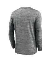 Nike Men's Heather Gray Oregon Ducks 2024 Sideline Velocity Performance Long Sleeve T-Shirt