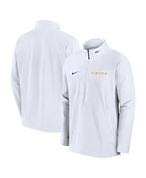 Nike Men's White Lsu Tigers Sideline Coaches Quarter-Zip Jacket