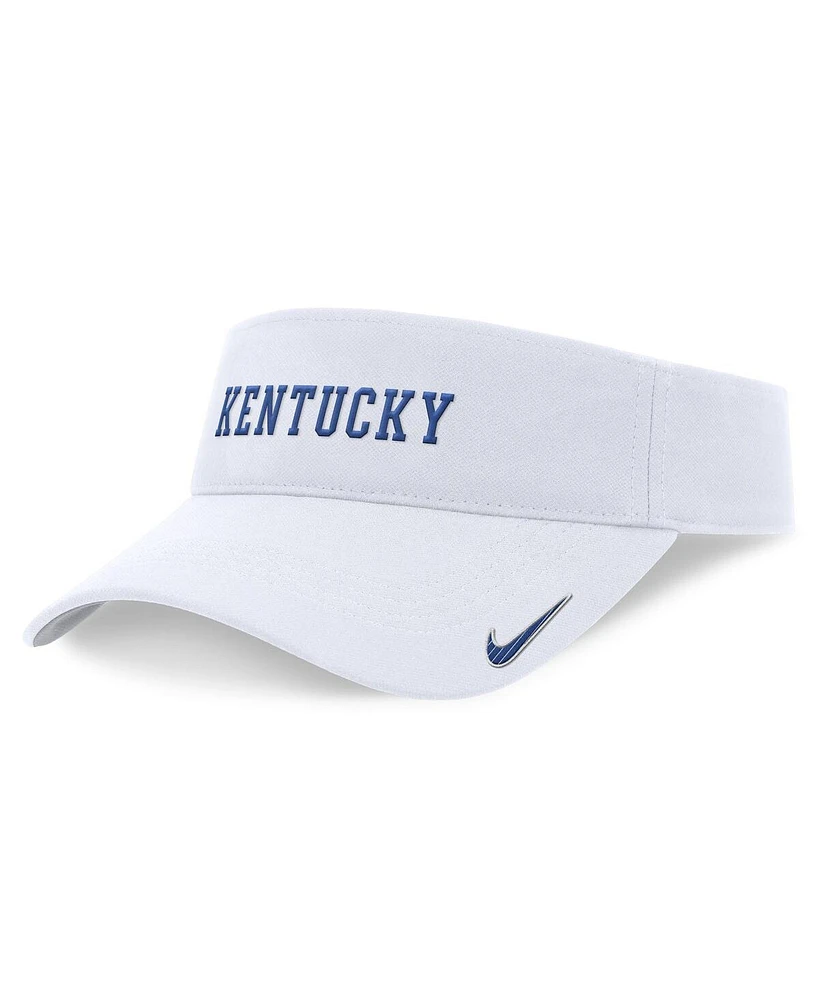 Nike Men's and Women's White Kentucky Wildcats 2024 Sideline Fit Ace Visor