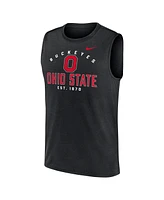 Nike Men's Black Ohio State Buckeyes Primetime Legend Lock Up Performance Muscle Tank Top