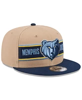 New Era Men's Tan/Navy Memphis Grizzlies 2024 Nba Draft 9FIFTY Snapback Hat