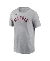 Nike Men's Nolan Arenado Gray St. Louis Cardinals 2024 Rickwood Classic Fuse Name Number T-Shirt