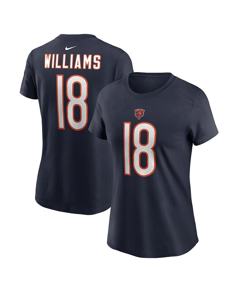 Nike Women's Caleb Williams Navy Chicago Bears 2024 Nfl Draft First Round Pick Name Number T-Shirt