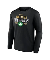 Fanatics Men's Black Boston Celtics 2024 Nba Finals Champions Fade Away Jumper Roster Signature Long Sleeve T-Shirt