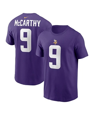 Nike Men's J.j. McCarthy Purple Minnesota Vikings 2024 Nfl Draft First Round Pick Name Number T-Shirt