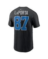 Nike Men's Sam LaPorta Black Detroit Lions Name Number T-Shirt