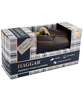 Haggar Men's Basketweave Embossed Venetian Indoor/Outdoor Slipper