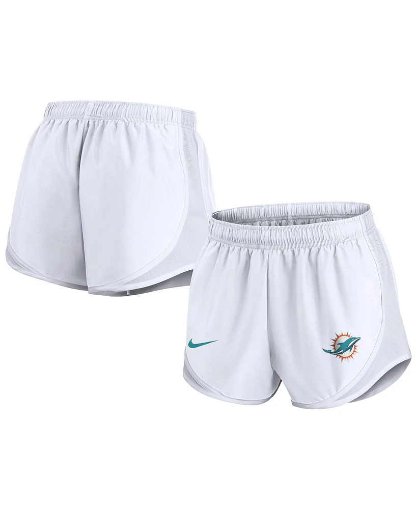 Nike Women's White Miami Dolphins Tempo Shorts