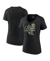 Fanatics Women's Black Boston Celtics 2024 Nba Finals Champions Fast Break Finish Trophy V-Neck T-Shirt