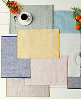 Design Imports Chambray Fine Ribbed Placemat 6 Piece