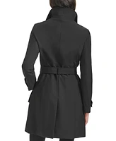 Calvin Klein Petite Belted Long-Sleeve Wrap Coat