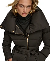 Donna Karan New York Women's Belted Asymmetric Puffer Coat