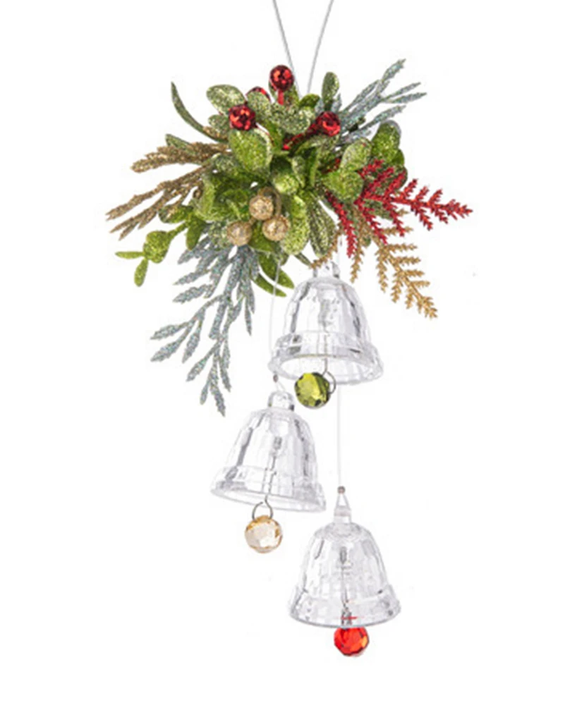 Ganz Kissing Krystals Triple Mistletoe Bells Ornament