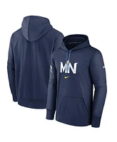 Nike Men's Navy Minnesota Twins 2024 City Connect Authentic Collection Practice Performance Pullover Hoodie